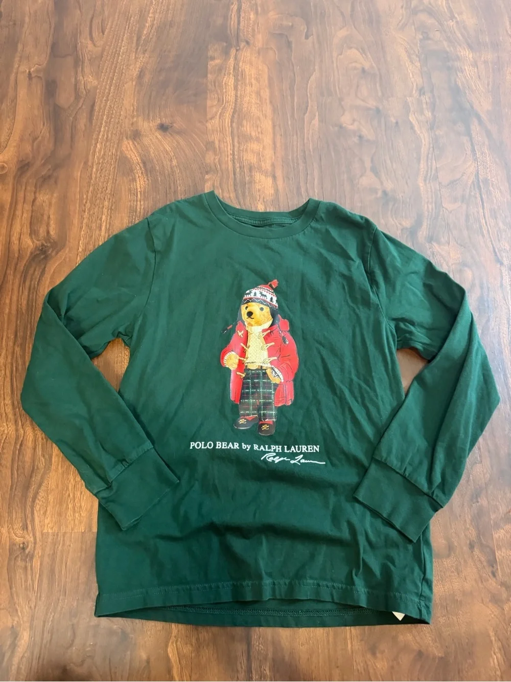 3/$30 ☀️ Ralph Lauren Polo Bear Long-Sleeve Tee Dark Green